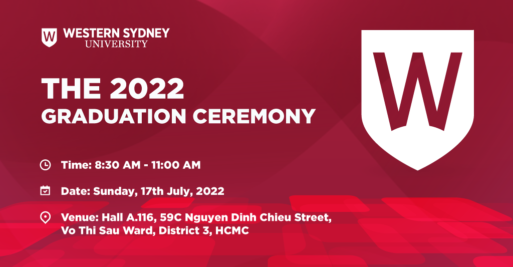 Thông báo về Lễ tốt nghiệp Western Sydney Việt Nam 2022