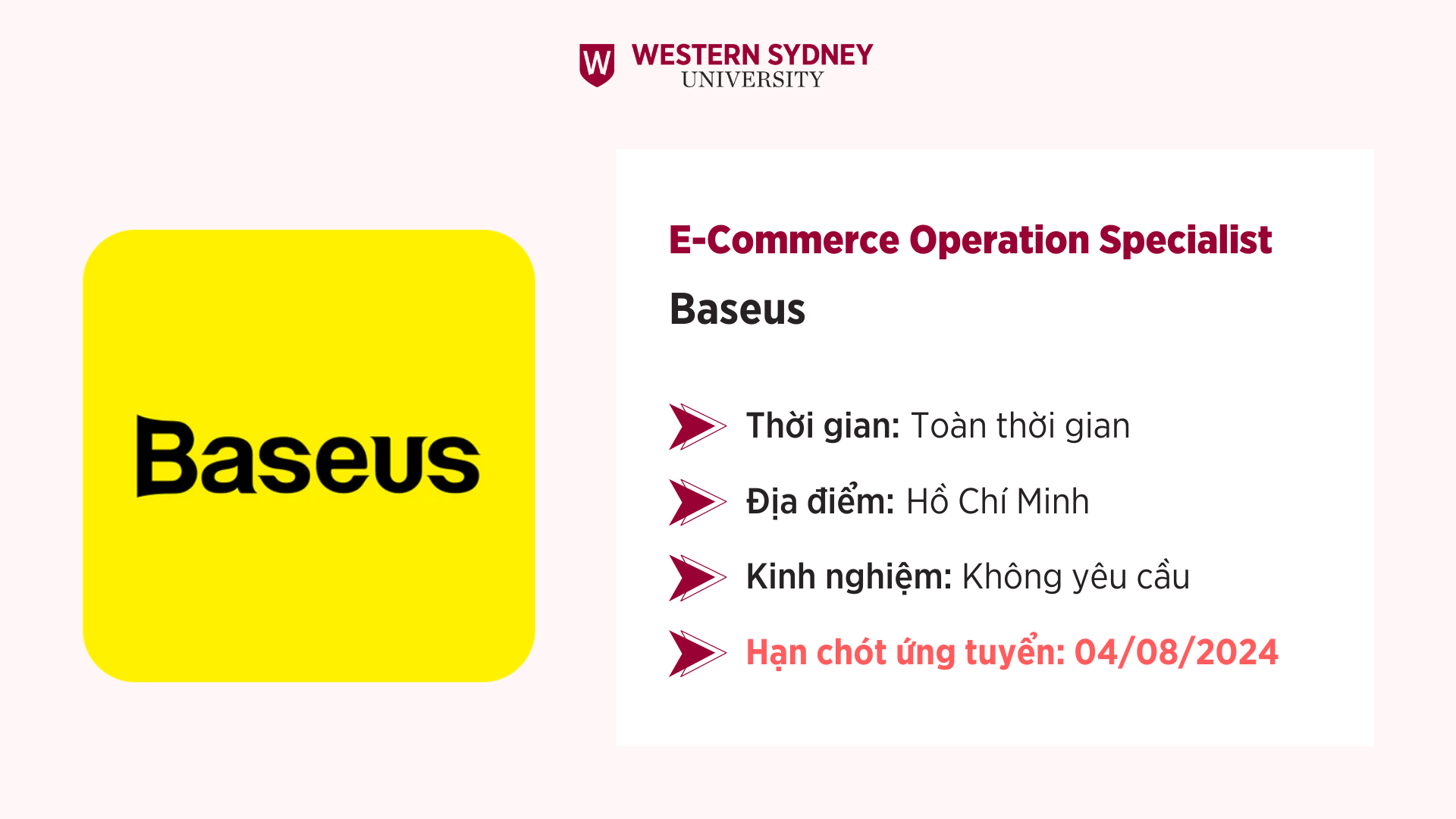 E-Commerce Operation Specialist – Baseus