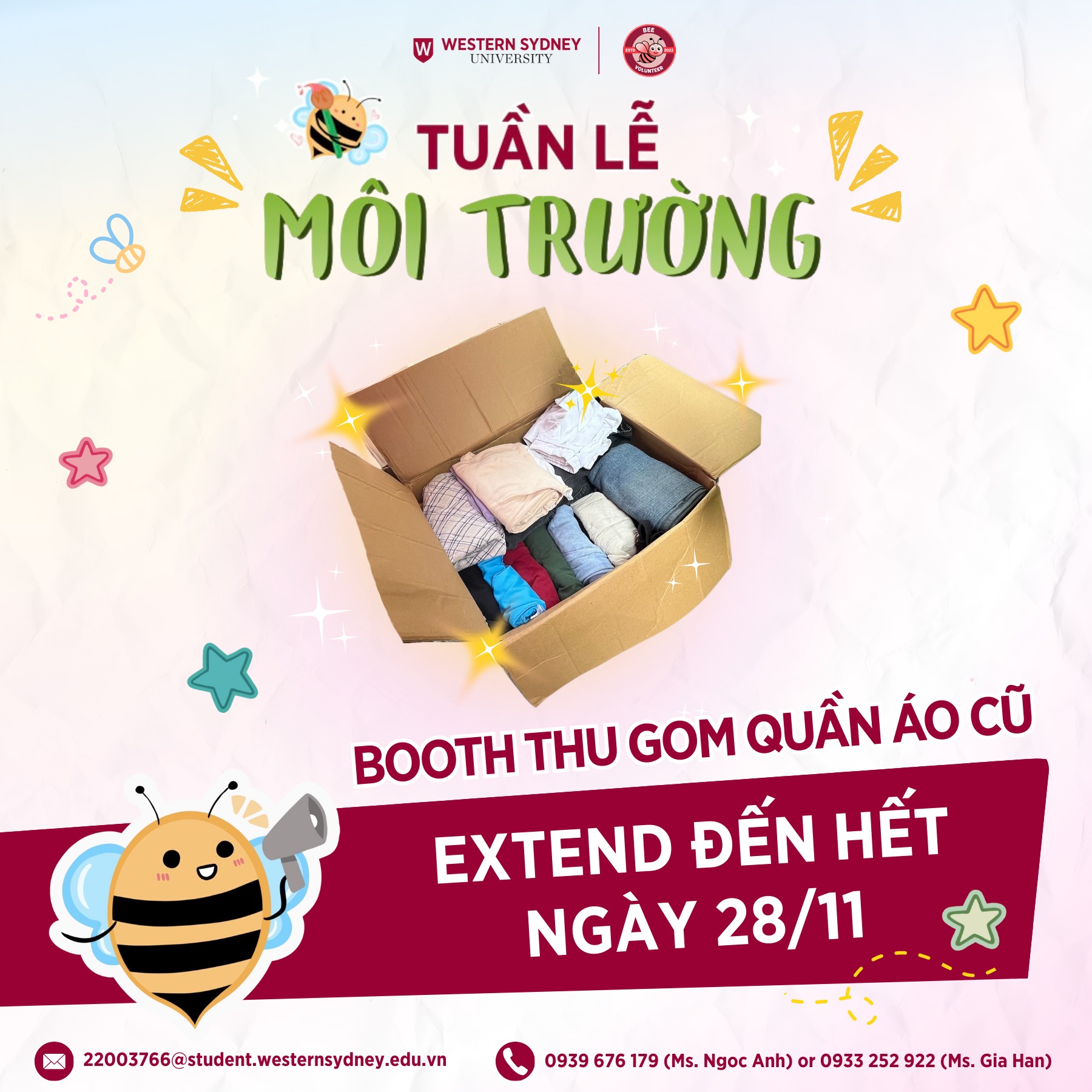Hoạt động thu gom quần áo cũ của BEE Volunteer